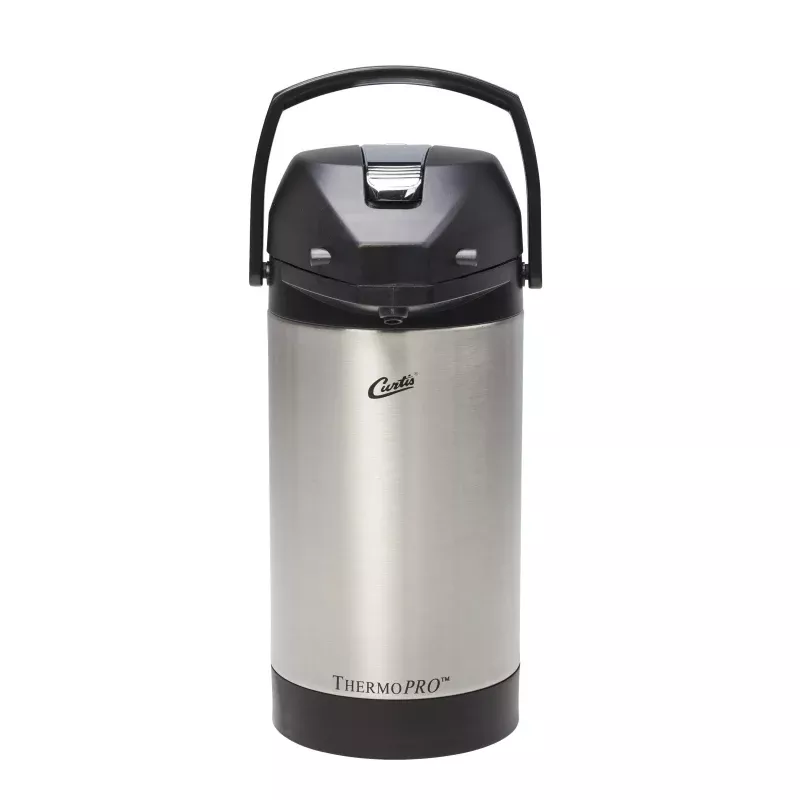wilbur-curtis-2-5l-stainless-lined-airpot-with-lever-handle Wilbur Curtis 2.5L Stainless Lined Airpot with Lever Handle