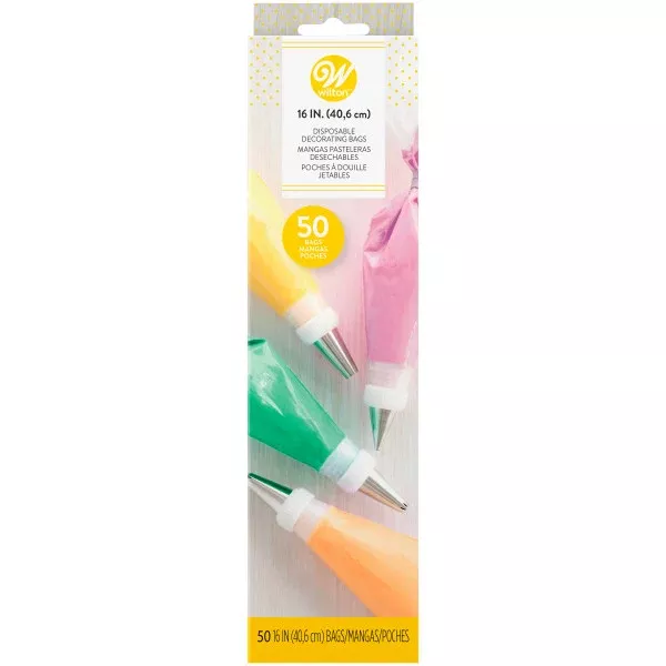 wilton-16-inch-disposable-cake-decorating-bags-50-count Wilton 16-Inch Disposable Cake Decorating Bags, 50-Count