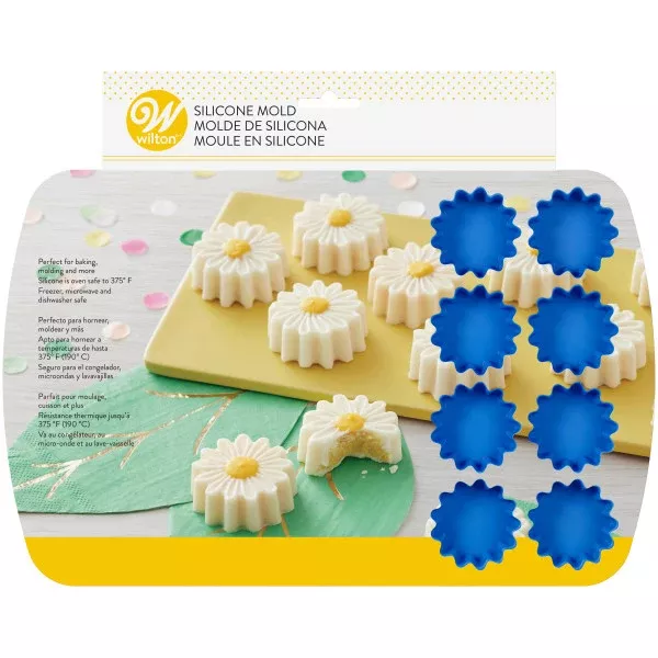 wilton-blue-daisy-silicone-mold-24-cavity Wilton Blue Daisy Silicone Mold 24-Cavity