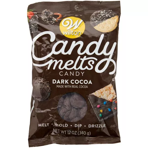 wilton-candy-melts-dark-cocoa-candy-12-oz Wilton Candy Melts Dark Cocoa Candy, 12 oz.