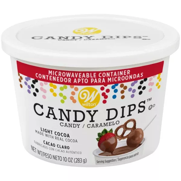 wilton-candy-melts-light-cocoa-candy-dips-10-oz-container Wilton Candy Melts Light Cocoa Candy Dips, 10 oz. container