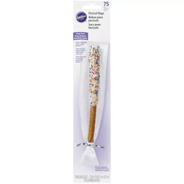 wilton-clear-pretzel-treat-bags-75-count Wilton Clear Pretzel Treat Bags, 75-Count