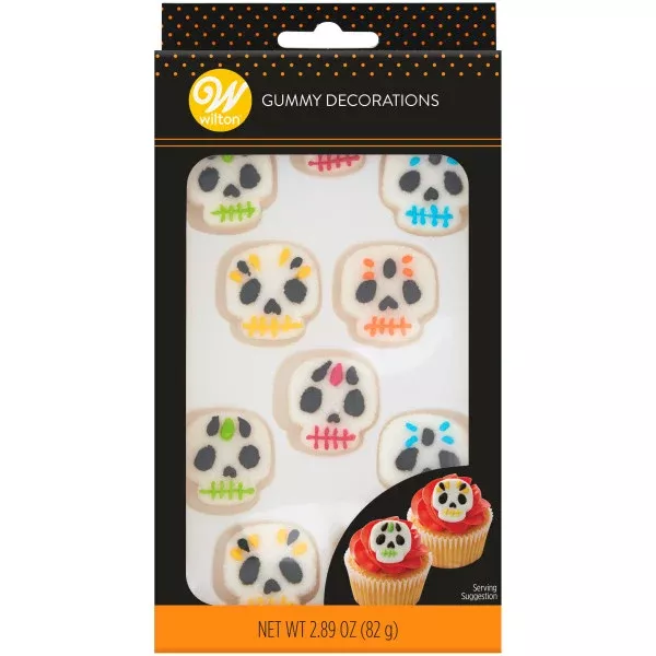 wilton-day-dead-gummy-sugar-skull-icing-decorations-10-count Wilton Day of the Dead Gummy Sugar Skull Icing Decorations, 10-Count