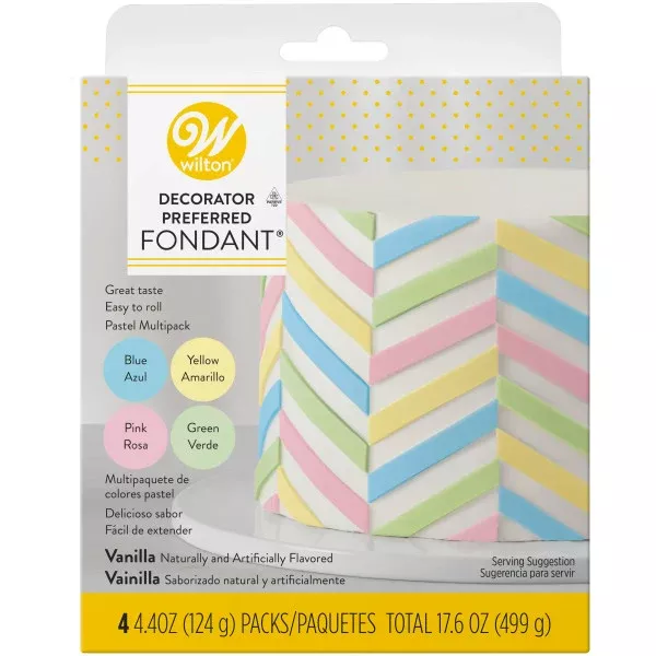 wilton-decorator-preferred-pastel-fondant-4-pack-fondant-icing Wilton Decorator Preferred Pastel Fondant, 4-Pack Fondant Icing