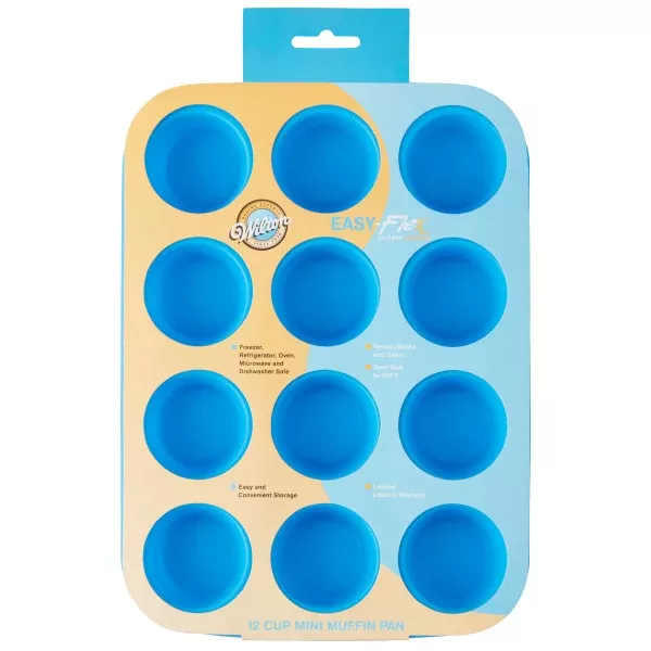 wilton-easy-flex-mini-silicone-muffin-pan-12-cavity Wilton Easy-Flex Mini Silicone Muffin Pan, 12-Cavity