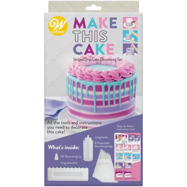 wilton-make-this-cake-striped-drip-cake-decorating-set-12-piece Wilton Make This Cake Striped Drip Cake Decorating Set, 12-Piece