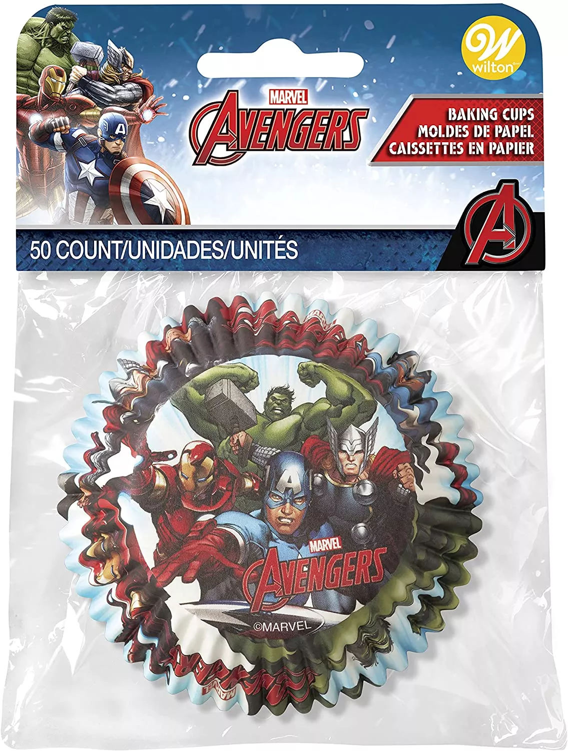 wilton-marvel-avengers-cupcake-liners-50-count Wilton Marvel Avengers Cupcake Liners, 50-Count