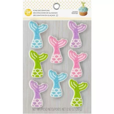 wilton-mermaid-tails-dot-matrix-icing-decoration Wilton Mermaid Tails Dot Matrix Icing Decoration