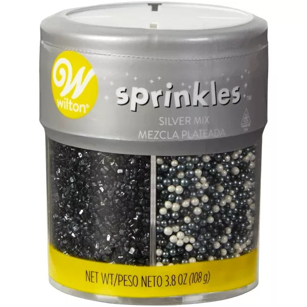 wilton-pearlized-silver-sprinkle-assortment-3-8-oz Wilton Pearlized Silver Sprinkle Assortment, 3.8 oz.
