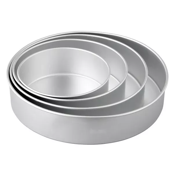 Wilton Performance Pans Large Round Cake Pans Set, 4-Piece 3" deep