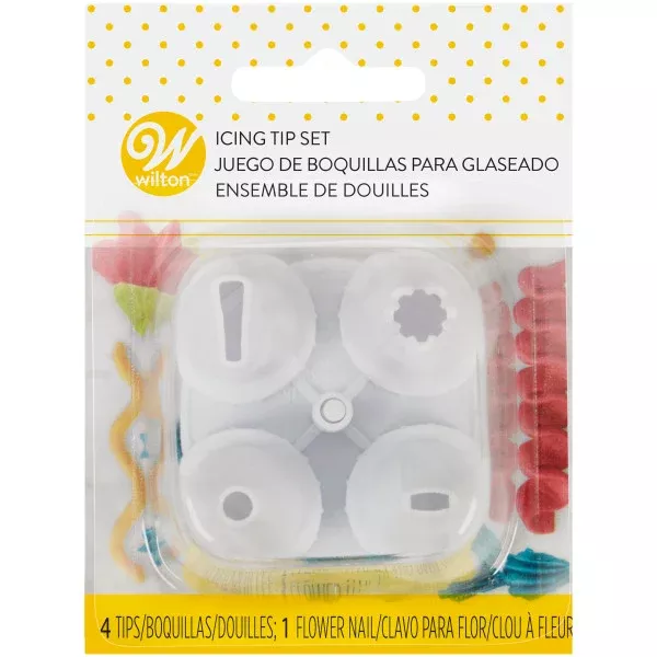 wilton-plastic-decorating-tip-flower-nail-set-5-piece Wilton Plastic Decorating Tip and Flower Nail Set, 5-Piece