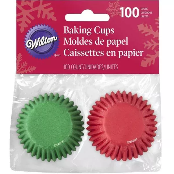 wilton-red-green-mini-baking-cups-100-count Wilton Red and Green Mini Baking Cups – 100 Count