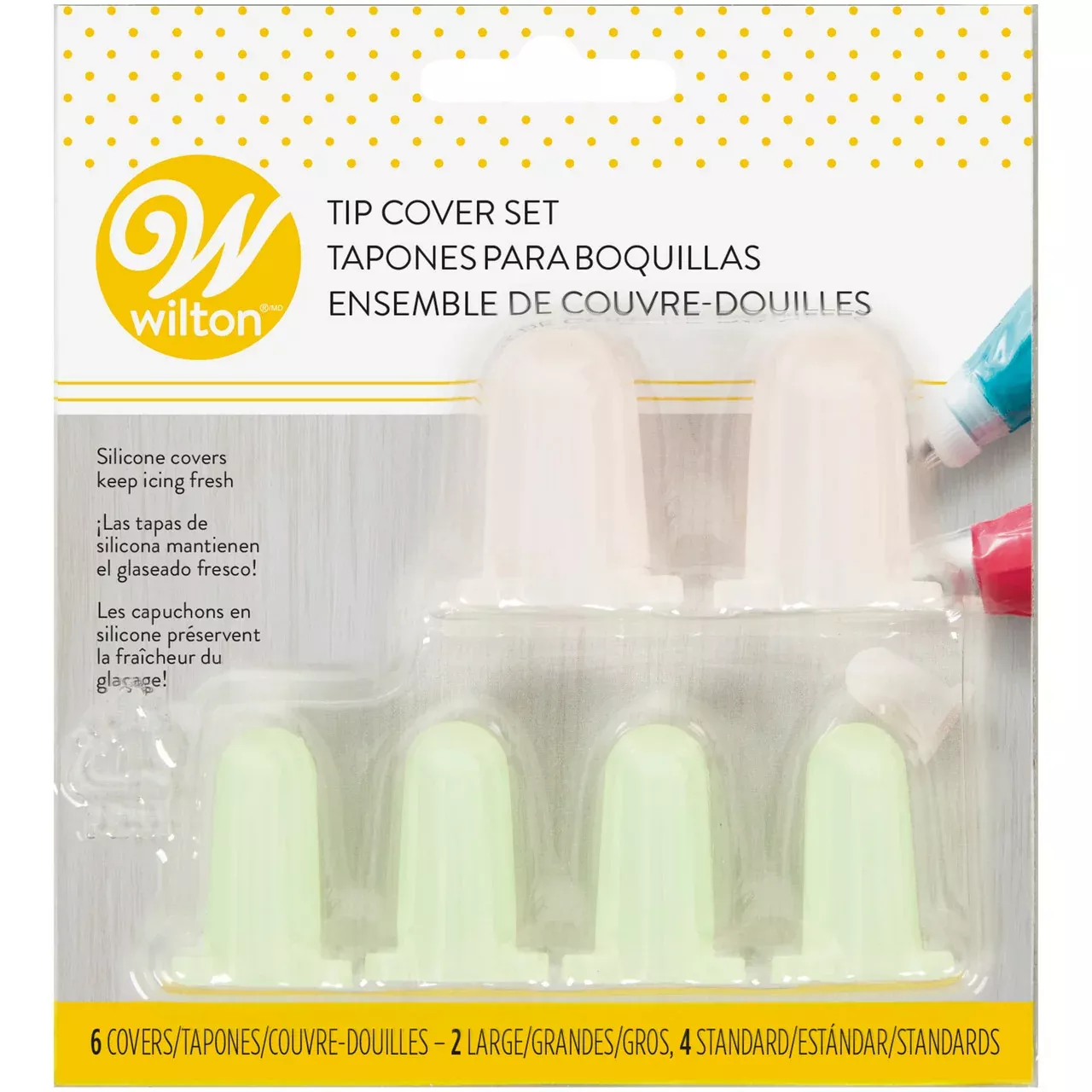 wilton-silicone-cake-decorating-frosting-tip-cover-set-6-piece Wilton Silicone Cake Decorating Frosting Tip Cover Set, 6-Piece