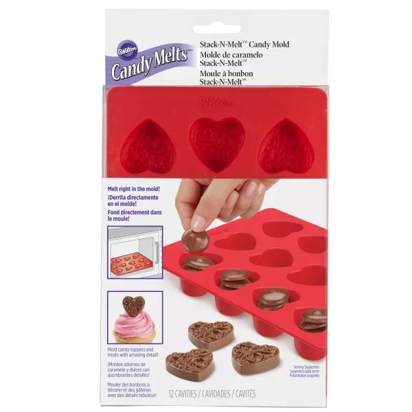wilton-silicone-mini-hearts-mold-12-cavity-heart-shaped-mold Wilton Silicone Mini Hearts Mold, 12-Cavity - Heart Shaped Mold