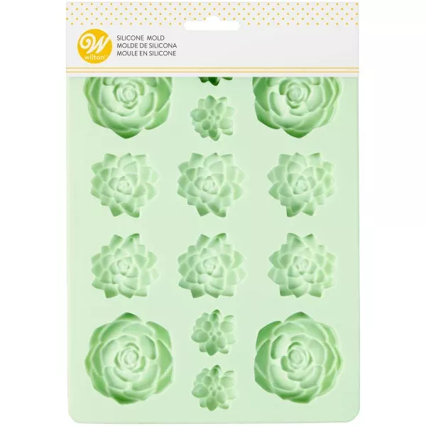 wilton-silicone-succulents-candy-mold-14-cavity Wilton Silicone Succulents Candy Mold, 14-Cavity