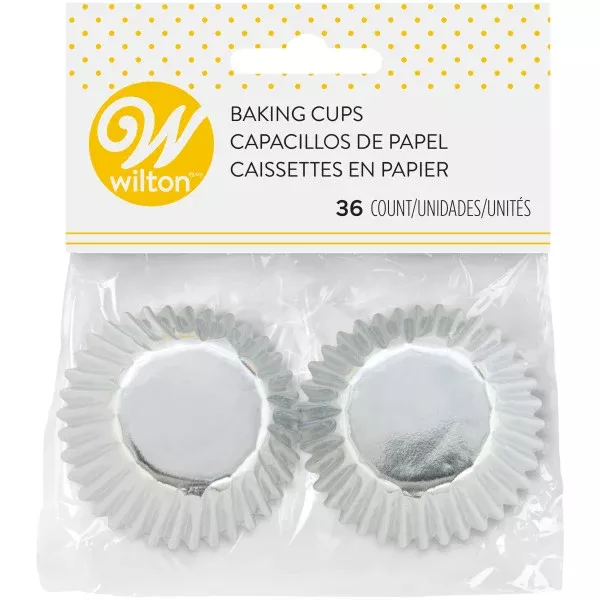 wilton-silver-foil-mini-cupcake-liners-36-count Wilton Silver Foil Mini Cupcake Liners, 36-Count