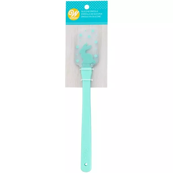 wilton-teal-easter-bunny-silicone-spatula-with-plastic-handle Wilton Teal Easter Bunny Silicone Spatula with Plastic Handle