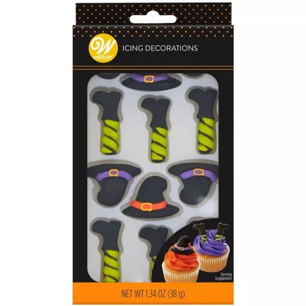 wilton-witch-hat-legs-royal-icing-decorations-12-count Wilton Witch Hat and Legs Royal Icing Decorations, 12-Count