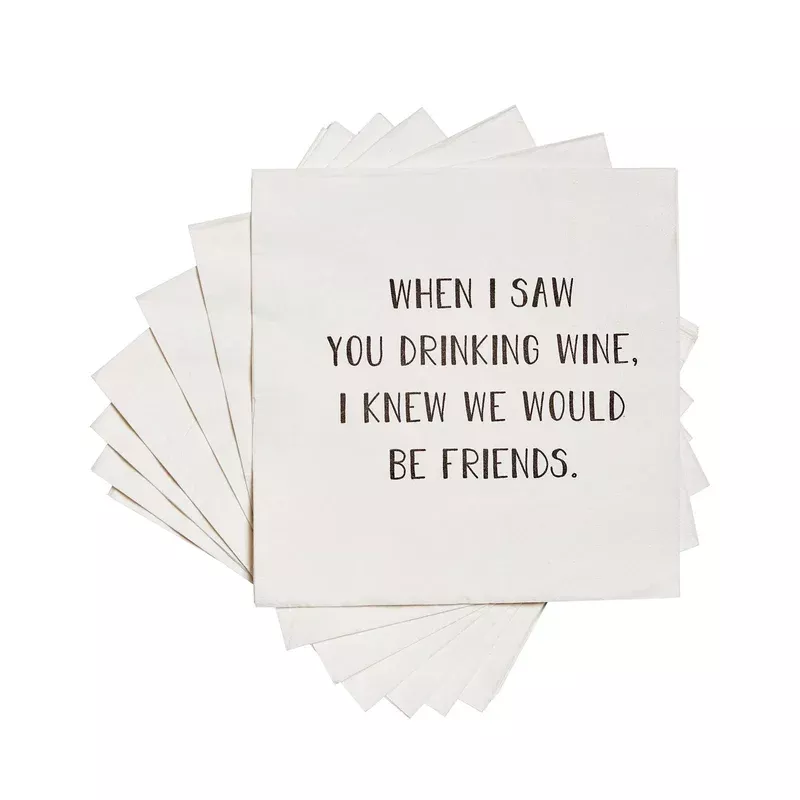 wine-friends-funny-cocktail-napkin WINE FRIENDS FUNNY COCKTAIL NAPKIN