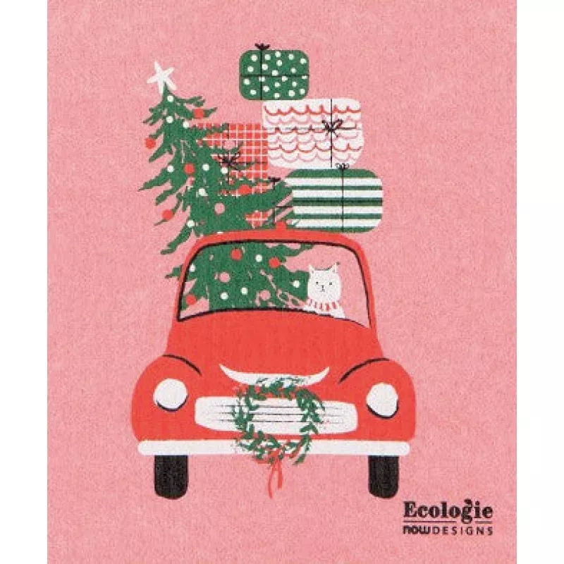 winter-wheels-cat-swedish-dishcloth Winter Wheels Cat Swedish Dishcloth