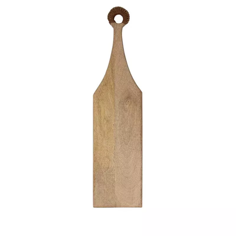 Wood Serving/Chopping Board with Leather Handle