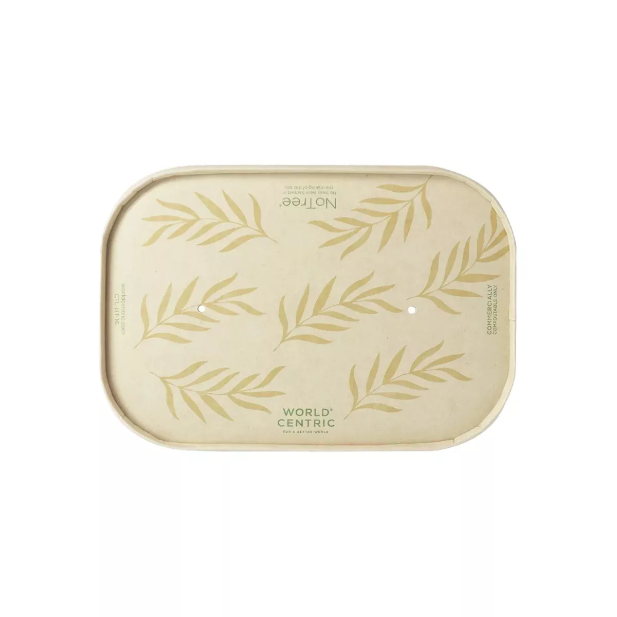 world-centric-ctl-nt-16-lid-paper-16-32oz-notree-rectangular-containers-case-300 World Centric CTL-NT-16 - Lid Paper for 16-32oz NoTree Rectangular Containers - Case of 300