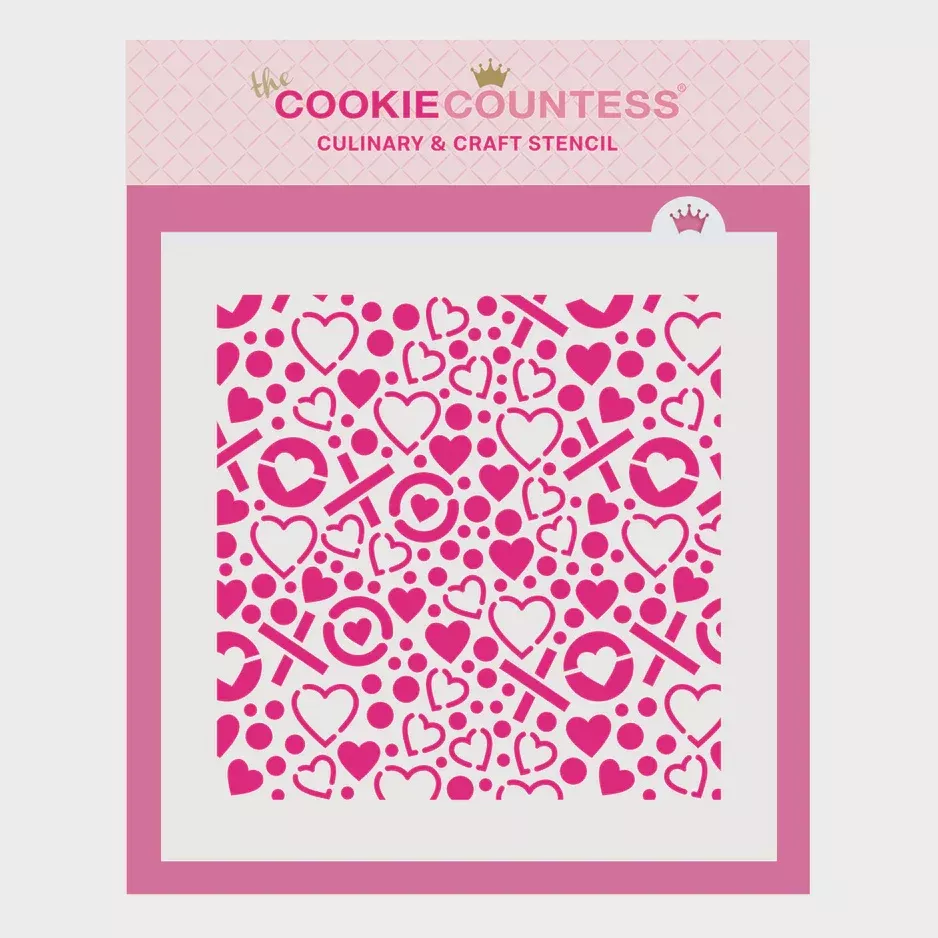 XOXO Pattern Stencil