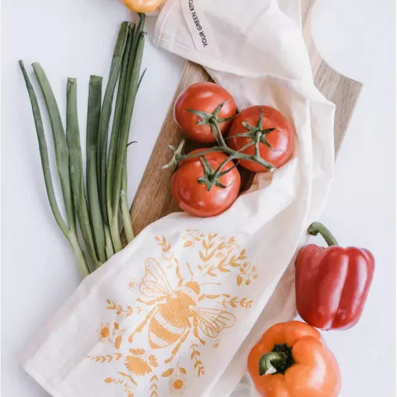 yellow-bee-tea-towel Yellow Bee Tea Towel