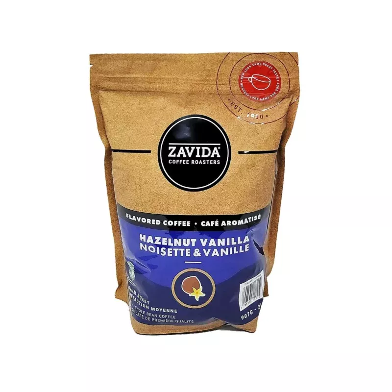 zavida-hazelnut-vanilla-whole-bean-coffee-907g Zavida Hazelnut Vanilla Whole Bean Coffee (907g)