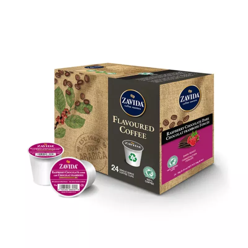 zavida-raspberry-chocolate-dark-roast-single-serve-coffee-pods Zavida Raspberry Chocolate Dark Roast Single-Serve Coffee Pods