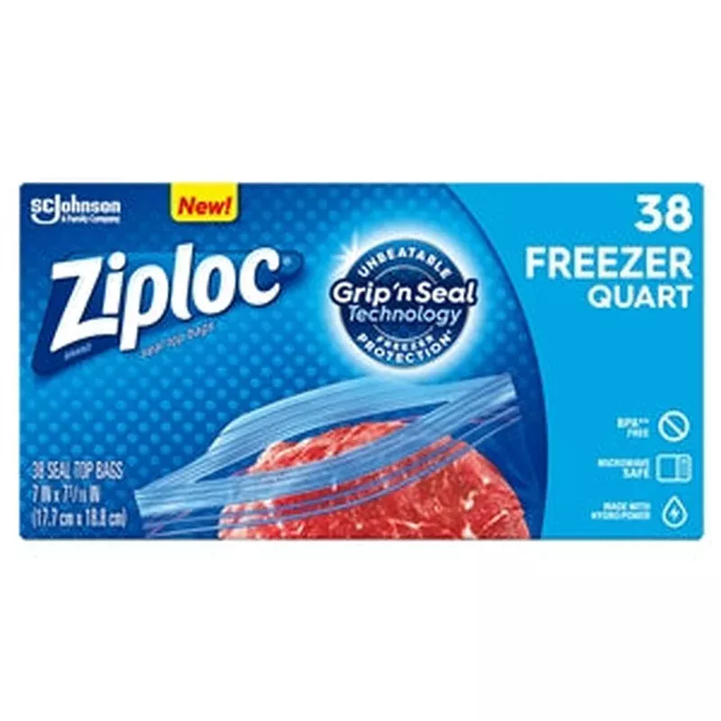 ziploc-value-pack-quart-freezer-bag-38-count-9-case Ziploc Value Pack Quart Freezer Bag-38 Count-9/Case